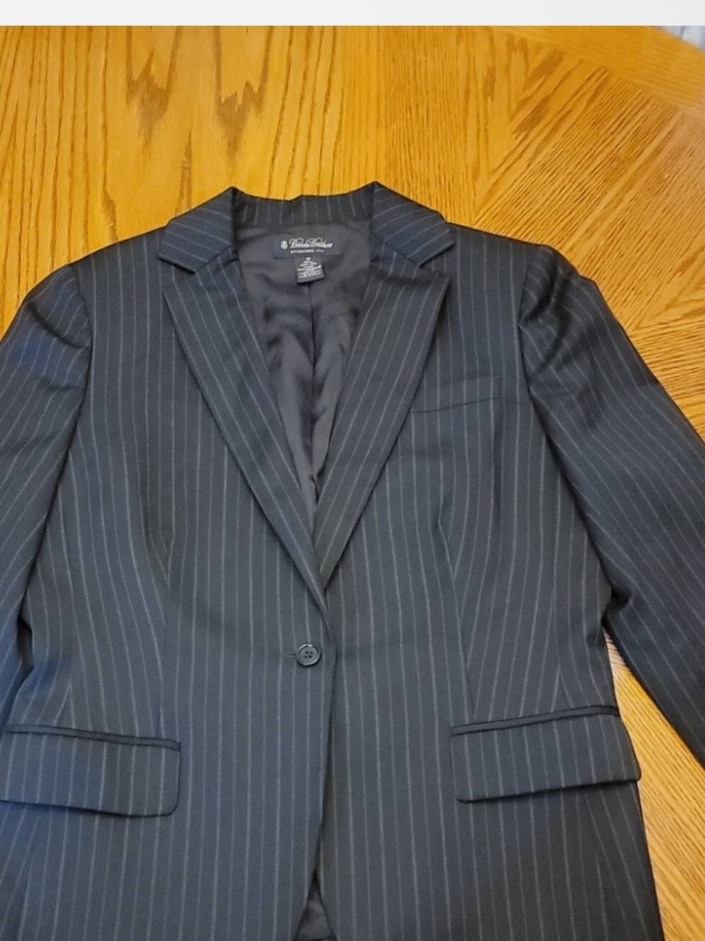 Brooks Brothers Navy Pinstripe Blazer